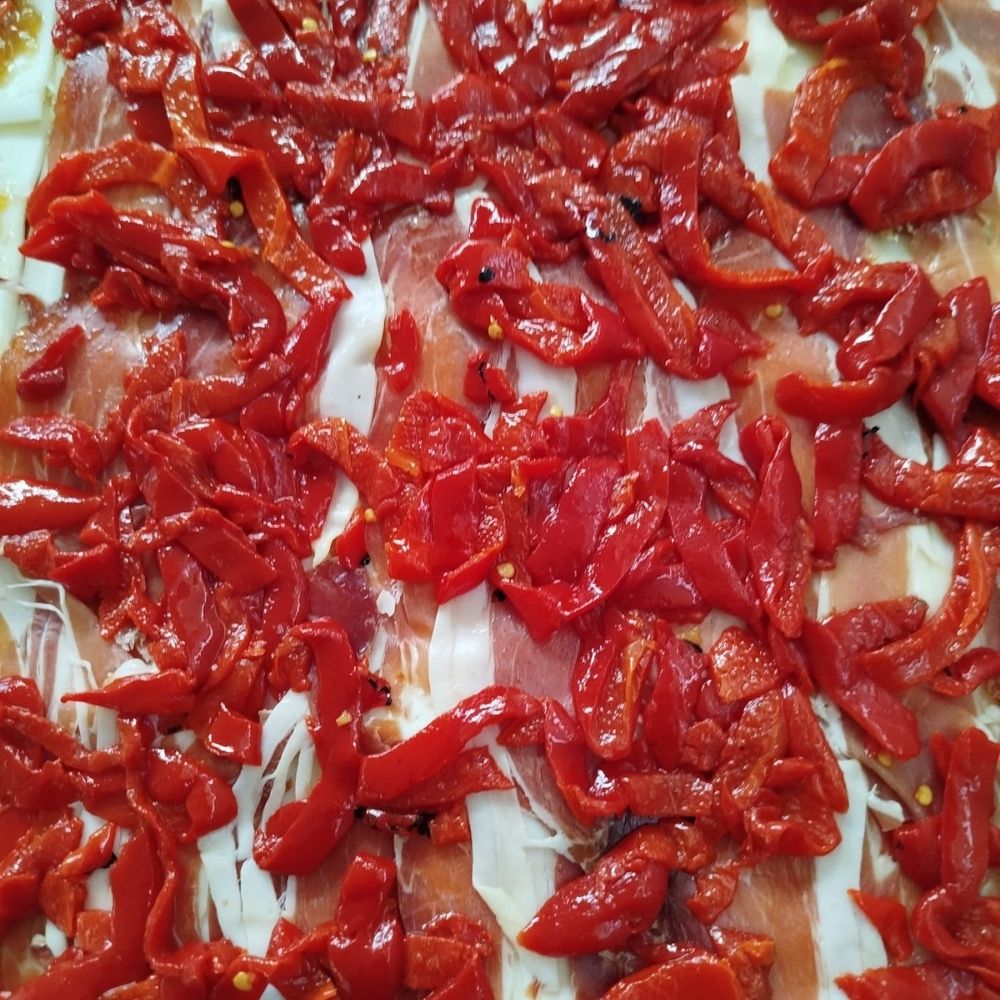 Cachopo de jamón serrano, queso y pimiento - Imagen 3