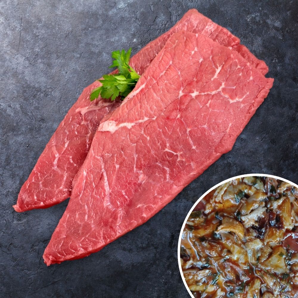 Cachopo de Jamón y setas.