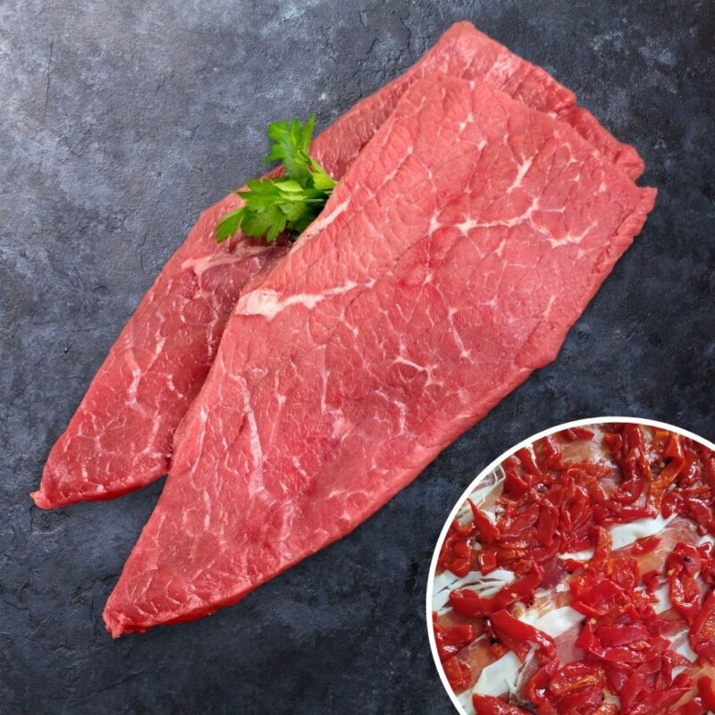 Cachopo de jamón serrano, queso y pimiento